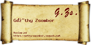 Gáthy Zsombor névjegykártya